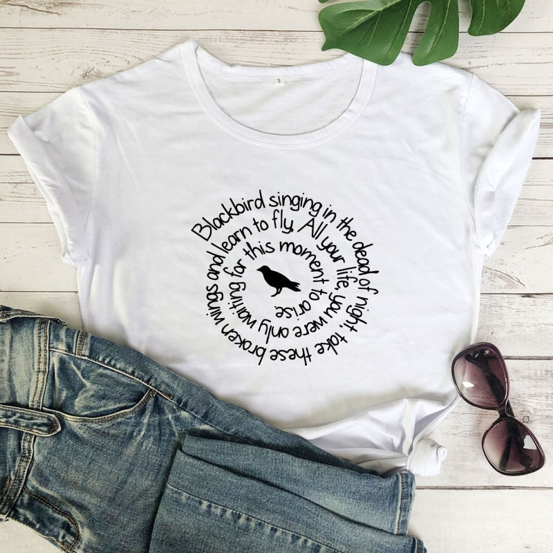 the BLACKBIRD - Blackbird Singing in the Dead of Night T-Shirt