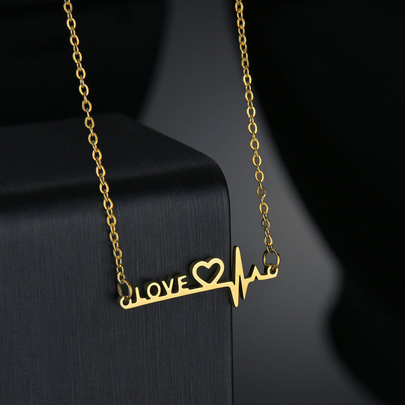 the SYMBOLOGY - Heartbeat Love Heart Necklaces