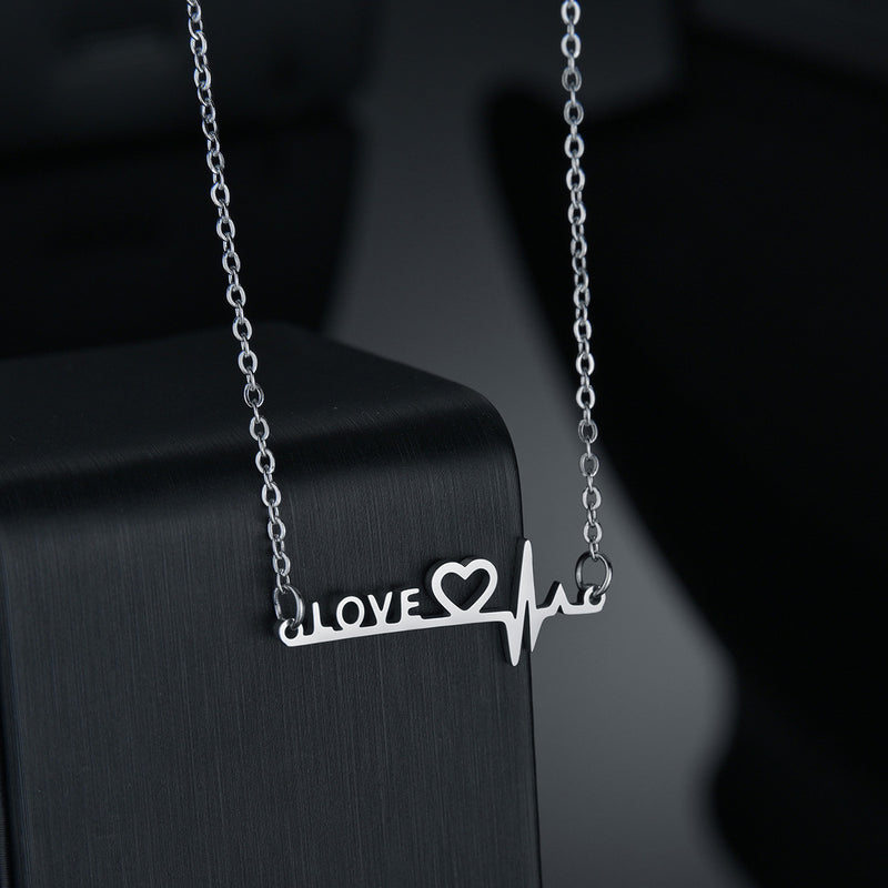 the SYMBOLOGY - Heartbeat Love Heart Necklaces