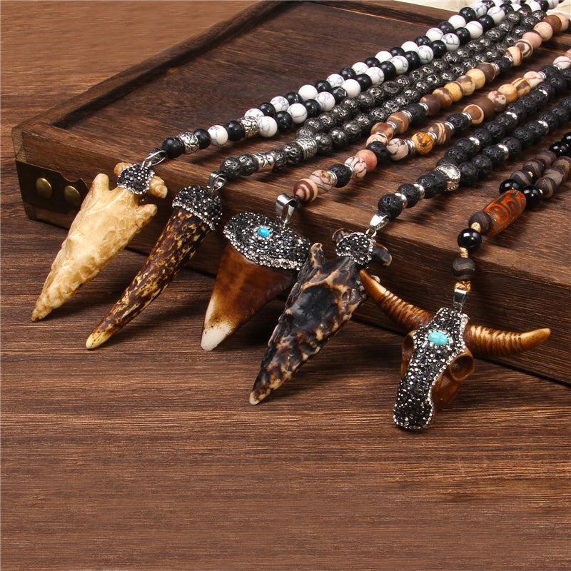 the TOTEM - Natural Australian Zebra Stone Necklace