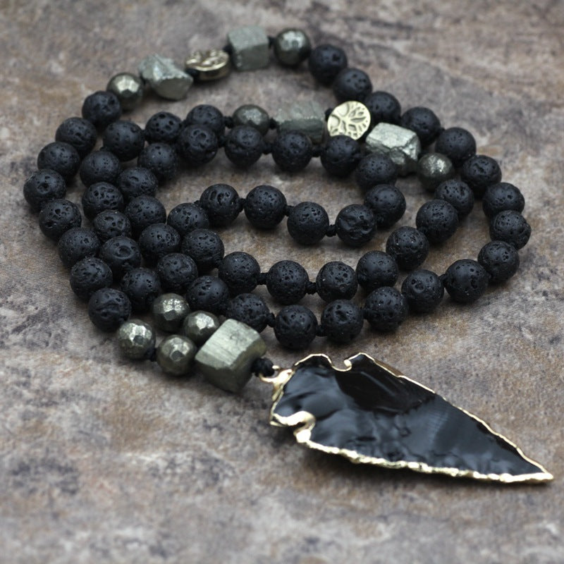 the LAVA STONE - Oaiite Natural Lava Stone Necklace