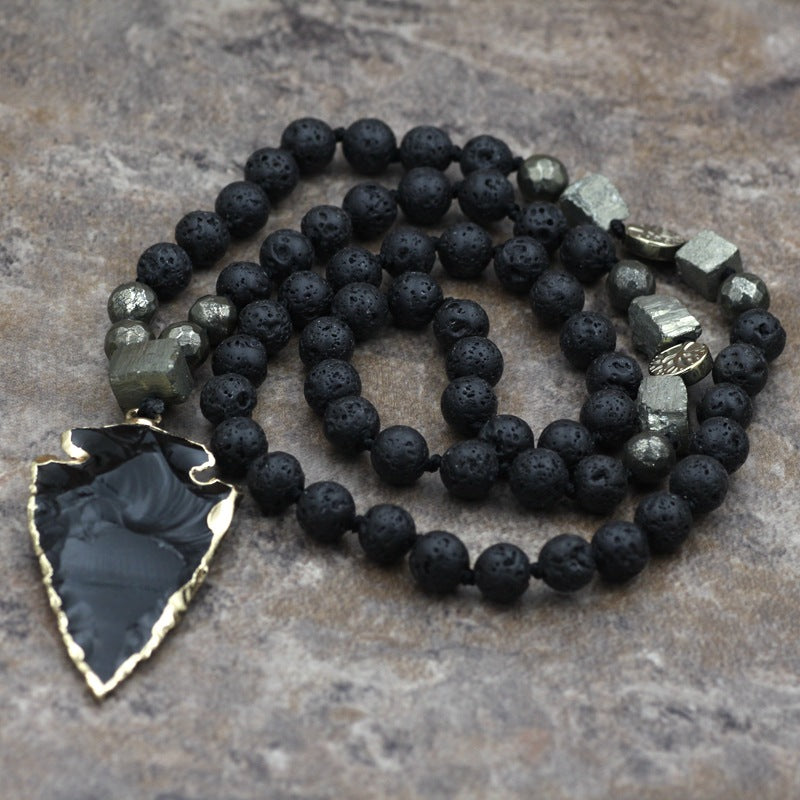 the LAVA STONE - Oaiite Natural Lava Stone Necklace