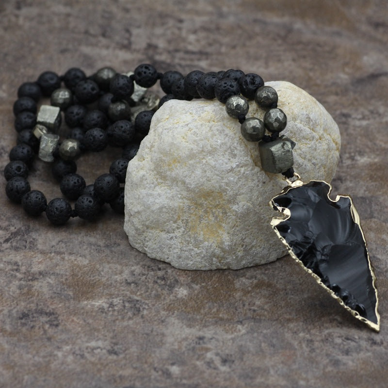 the LAVA STONE - Oaiite Natural Lava Stone Necklace