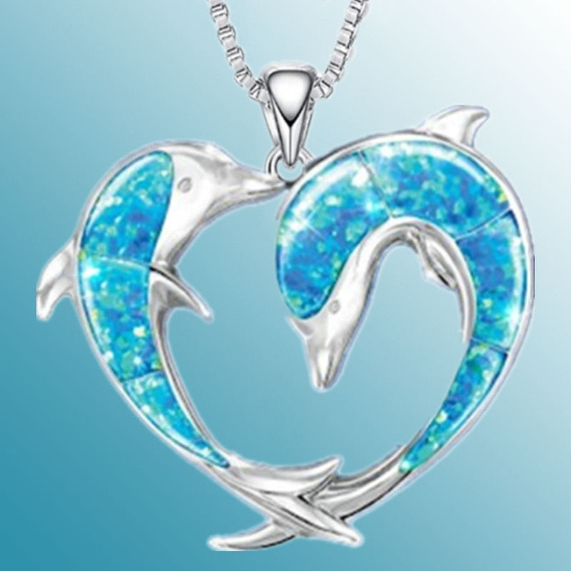 the DOLPHIN LOVERS - Exquisite Fashion Love Dolphin Necklace