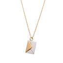 the LOVE LETTER - Envelope Locket Necklace with Gold Rose Gold Silver Color