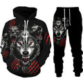 the WOLF PACK - Wolf 3D Printed Hoodie Pants Suits