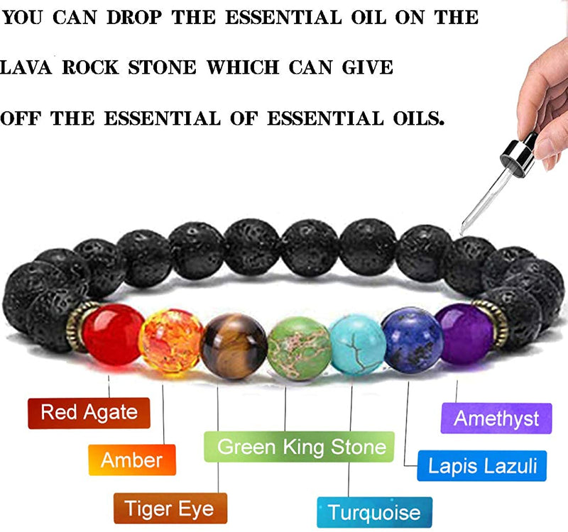 the CHAKRA - 7 Healing Yoga Chakra Bracelet