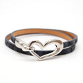 the CROSS MY HEART - Simple Love Leather Charms Bracelet