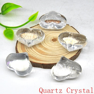 the LOVE STONES - Love Heart Shape Crystal Chakra Healing Stones