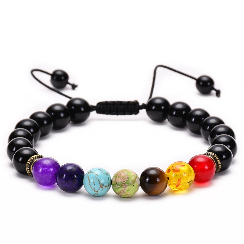 the CHAKRA - 7 Healing Yoga Chakra Bracelet