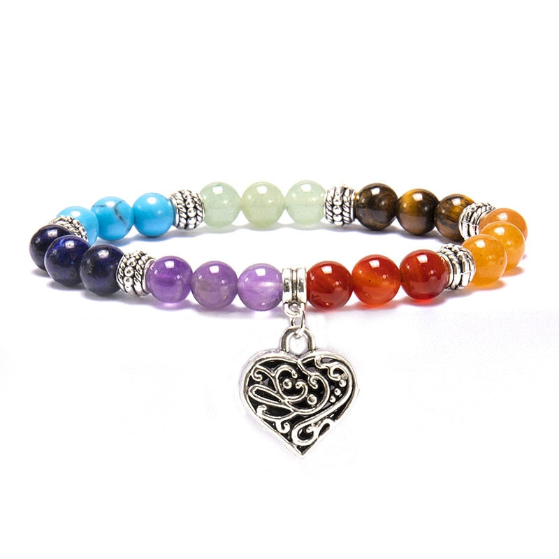 the CHAKRA - 7 Healing Yoga Chakra Bracelet