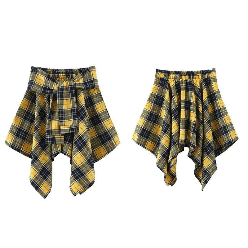 the TILTED KILT - Plaid Sports Casual Curtain Short Skirts