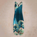 the BOHO ROMPER - Sleeveless Print Casual Bib Dress