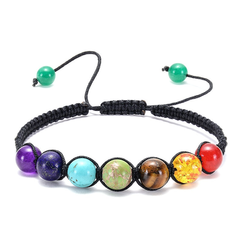 the CHAKRA - 7 Healing Yoga Chakra Bracelet