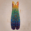 the BOHO ROMPER - Sleeveless Print Casual Bib Dress