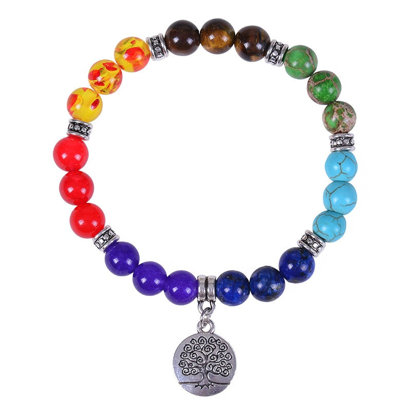 the CHAKRA - 7 Healing Yoga Chakra Bracelet