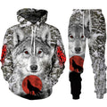 the WOLF PACK - Wolf 3D Printed Hoodie Pants Suits