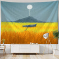 the DREAMLAND - Seascape Art Painting Big Tapestry Fantasy Stars Moon Home Wall Hanging