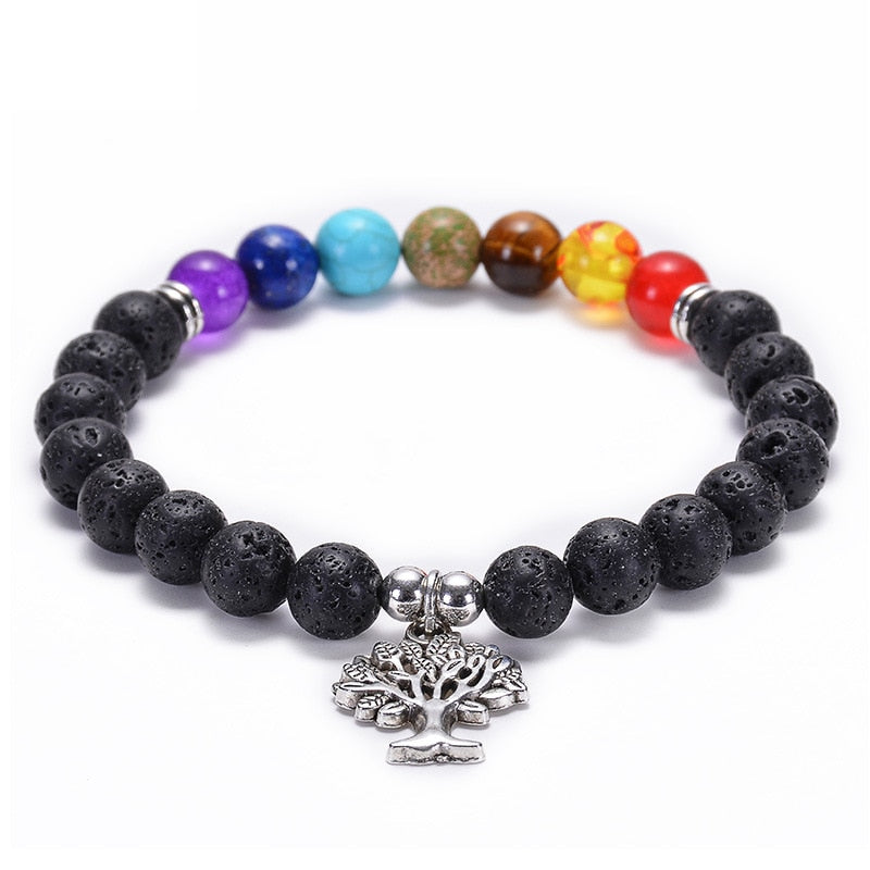 the CHAKRA - 7 Healing Yoga Chakra Bracelet