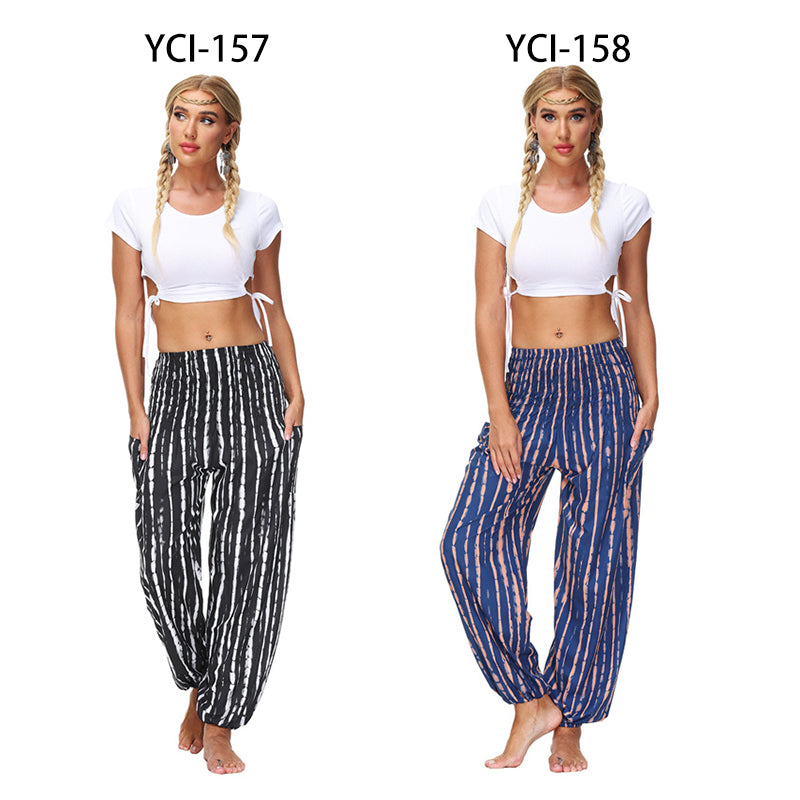 the YOGI - Boho Loose Yoga Pants High Waist Elasticity