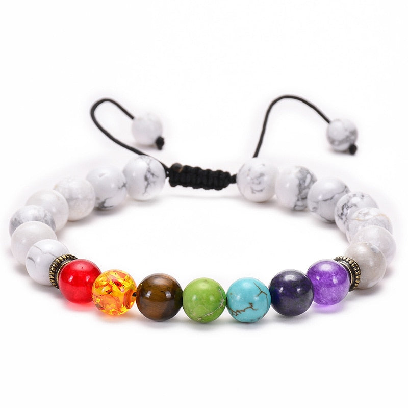 the CHAKRA - 7 Healing Yoga Chakra Bracelet