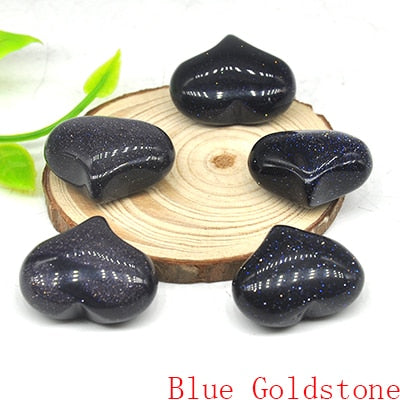 the LOVE STONES - Love Heart Shape Crystal Chakra Healing Stones