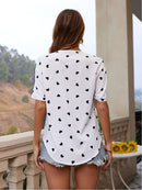 the BLACK HEART - Casual Short Sleeve Blouse