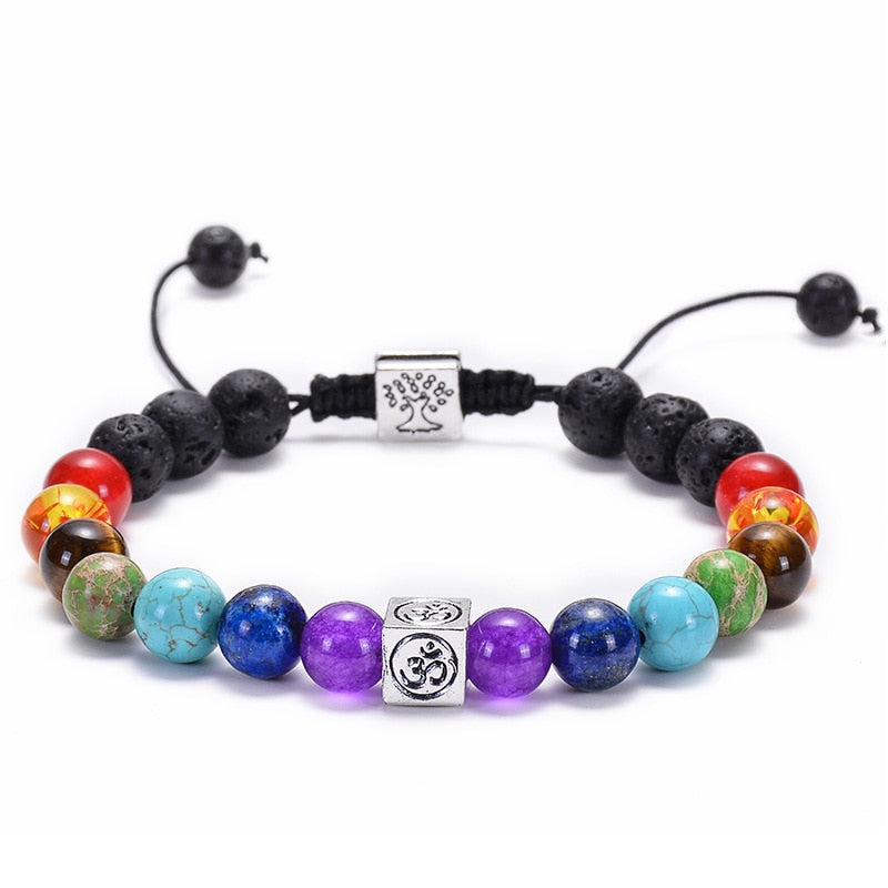 the CHAKRA - 7 Healing Yoga Chakra Bracelet