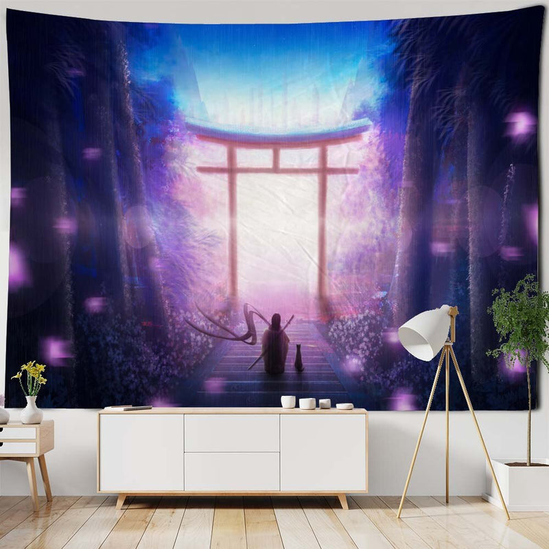 the DREAMLAND - Seascape Art Painting Big Tapestry Fantasy Stars Moon Home Wall Hanging