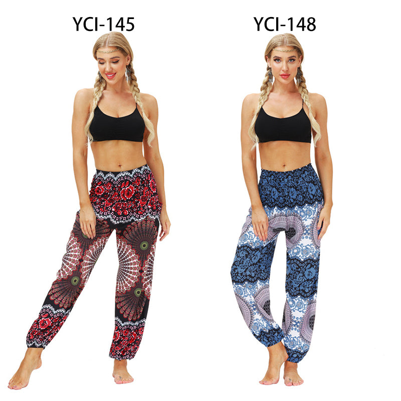 the YOGI - Boho Loose Yoga Pants High Waist Elasticity