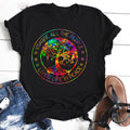 the WORLD PEACE - Imagine All the People Living Life in Peace Hippie T-Shirt