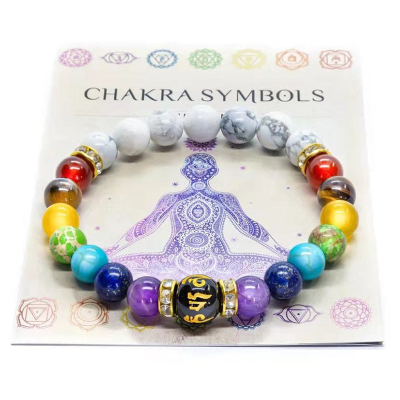 the CHAKRA - 7 Healing Yoga Chakra Bracelet