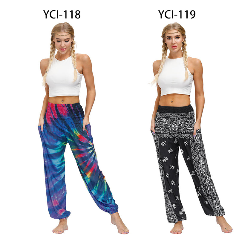 the YOGI - Boho Loose Yoga Pants High Waist Elasticity