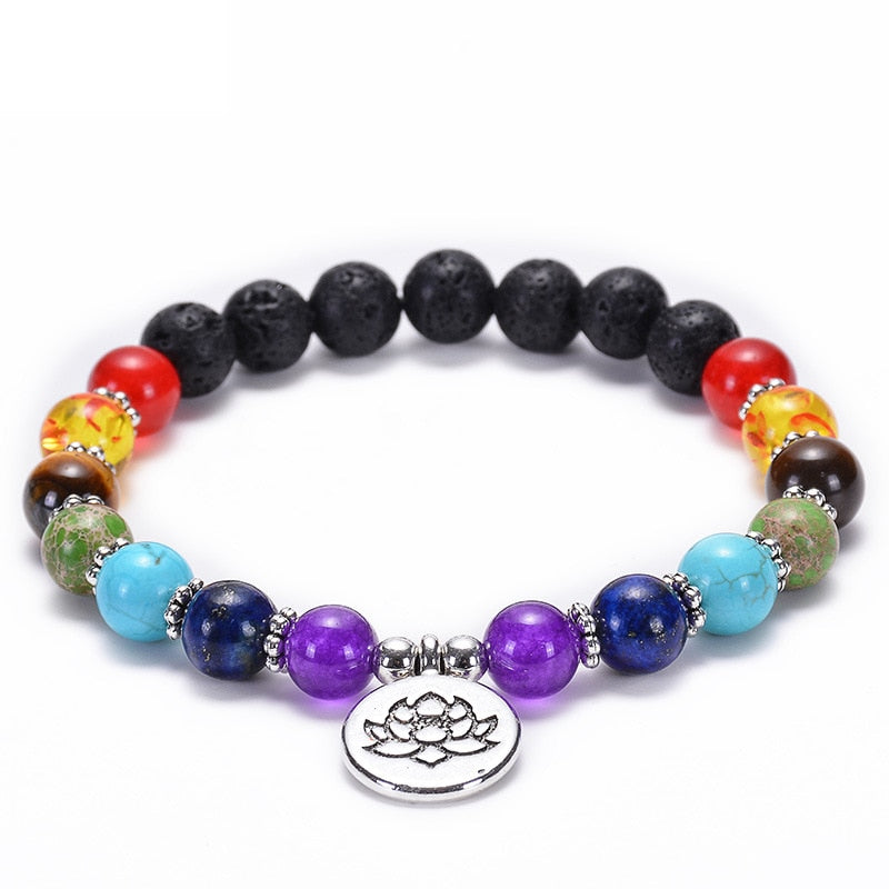 the CHAKRA - 7 Healing Yoga Chakra Bracelet