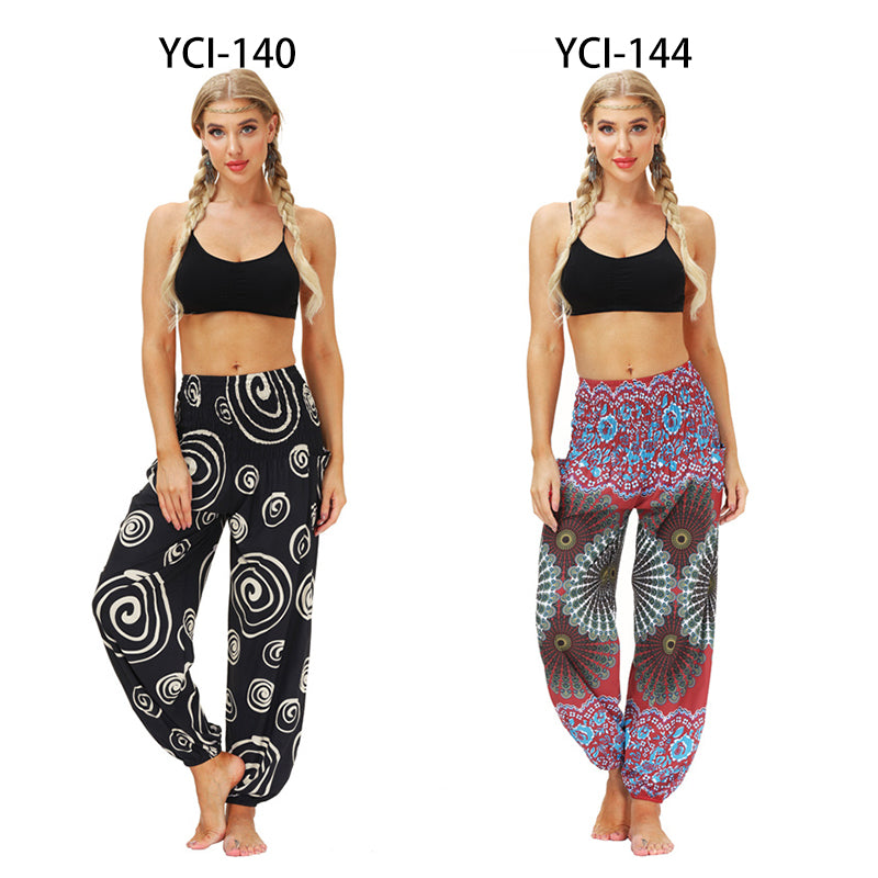 the YOGI - Boho Loose Yoga Pants High Waist Elasticity