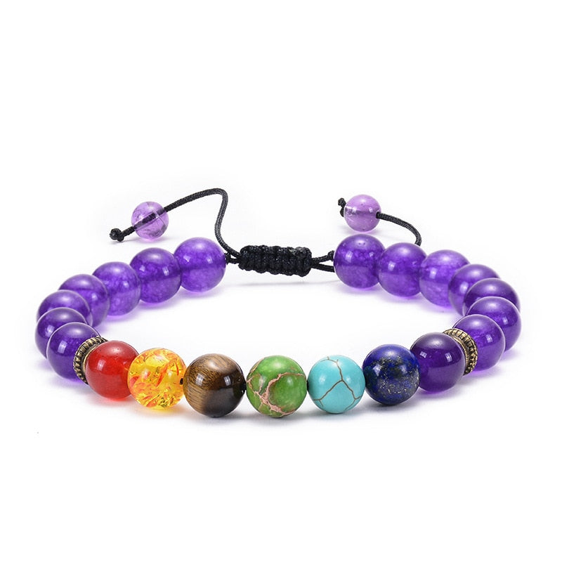 the CHAKRA - 7 Healing Yoga Chakra Bracelet