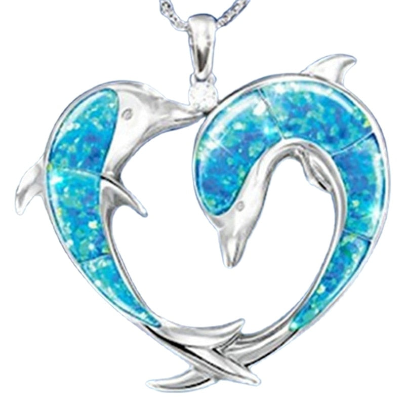 the DOLPHIN LOVERS - Exquisite Fashion Love Dolphin Necklace