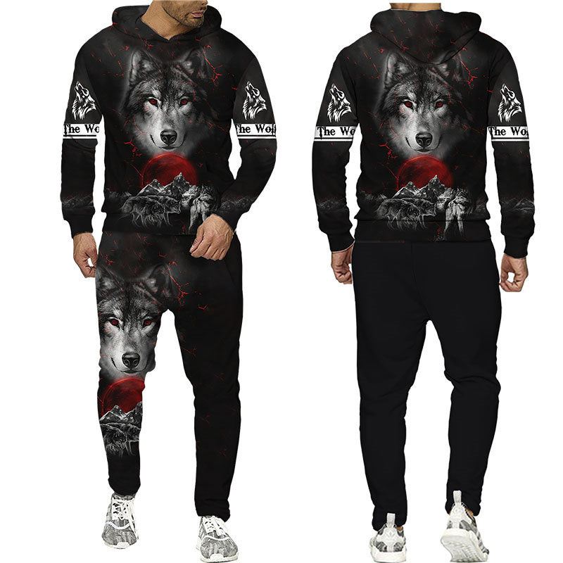 the WOLF PACK - Wolf 3D Printed Hoodie Pants Suits