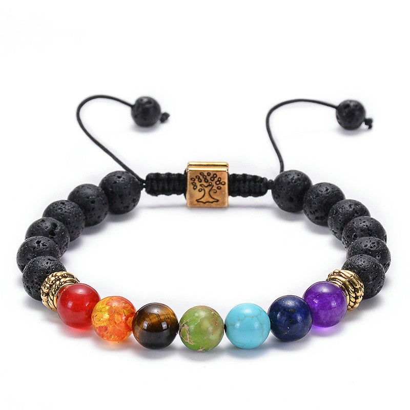 the CHAKRA - 7 Healing Yoga Chakra Bracelet