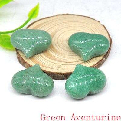 the LOVE STONES - Love Heart Shape Crystal Chakra Healing Stones