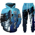 the WOLF PACK - Wolf 3D Printed Hoodie Pants Suits