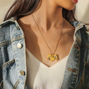the LOVE BUTTERFLY - Butterfly I Love You Heart Luckly Butterfly Necklace