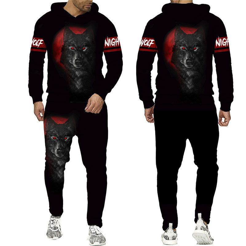 the WOLF PACK - Wolf 3D Printed Hoodie Pants Suits