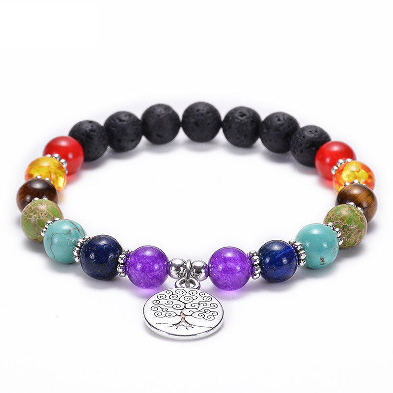 the CHAKRA - 7 Healing Yoga Chakra Bracelet