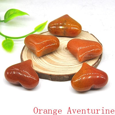 the LOVE STONES - Love Heart Shape Crystal Chakra Healing Stones