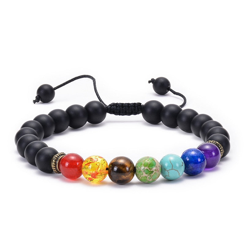 the CHAKRA - 7 Healing Yoga Chakra Bracelet