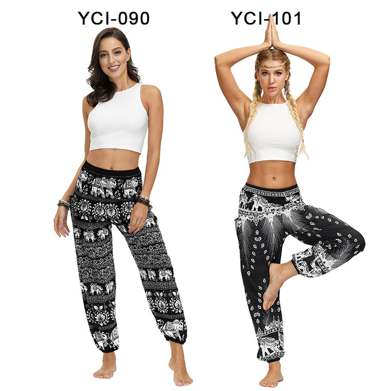 the YOGI - Boho Loose Yoga Pants High Waist Elasticity