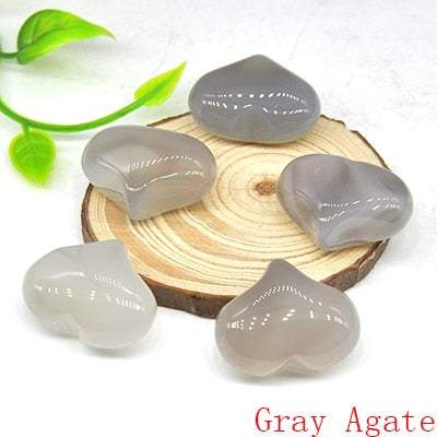 the LOVE STONES - Love Heart Shape Crystal Chakra Healing Stones