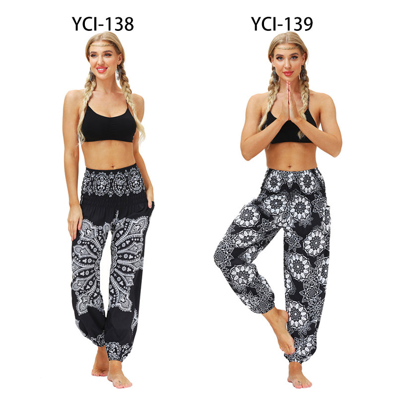 the YOGI - Boho Loose Yoga Pants High Waist Elasticity