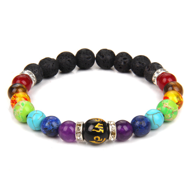 the CHAKRA - 7 Healing Yoga Chakra Bracelet